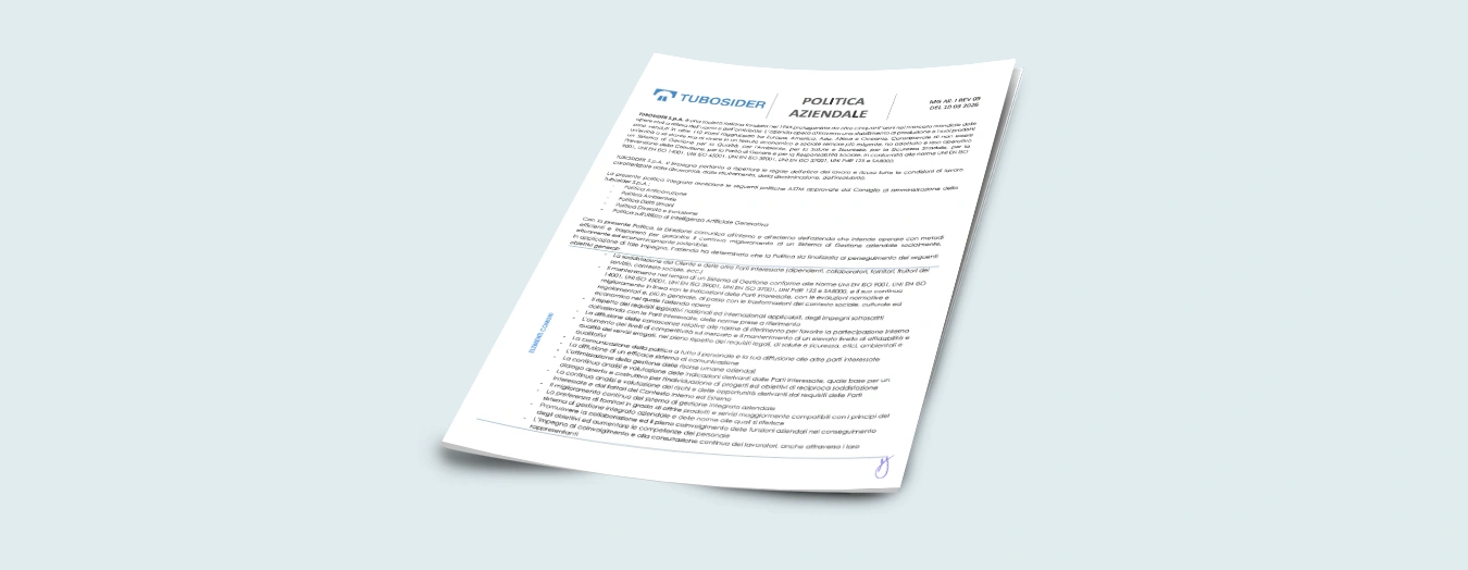 Tubosider All. I Politica Integrata Rev. 09 10.03.26