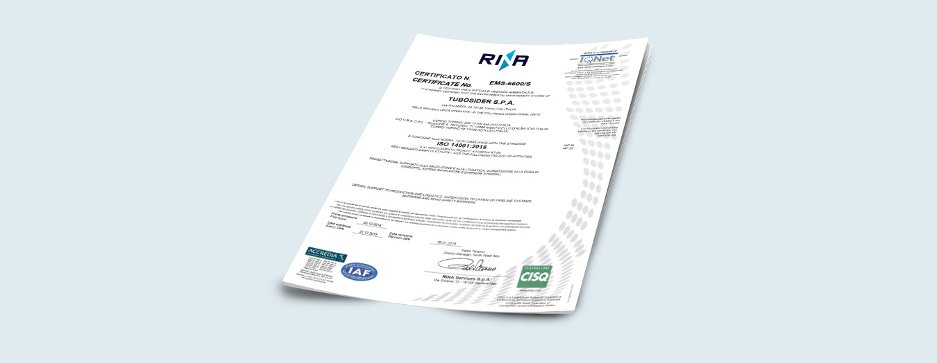 iso 14001 2015 Tubosider